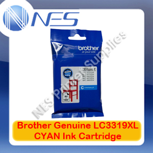 Brother Genuine LC3319XL-C CYAN High Yield Color Ink Cartridge for MFC-J5330DW/MFC-J5730DW/MFC-J6530DW/MFC-J6730DW/MFC-J6930DW (1500 Pages)